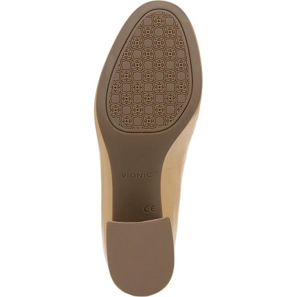 Vionic Tan Block Heel Shoes Vionic Carmel Women's Heels Carmel Nappa Size - Picture 5 of 10